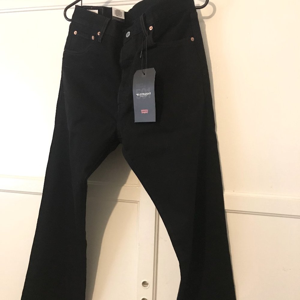 LEVI'S 501 BUTTON FLY ’93 | STRAIGHT LEG DENIM JEANS (BLACK)